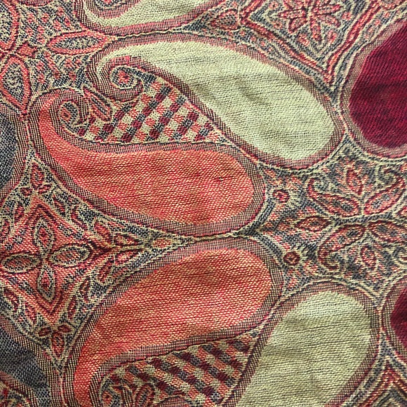 LAST CHANCE Colorful Patterned Scarf Tassels Paisley Print Casual Lightweight - Picture 8 of 10